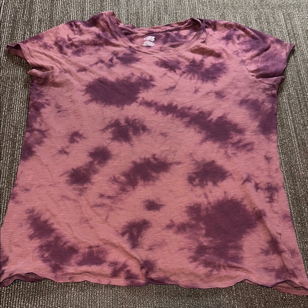 PINK Victoria's Secret Pink and Purple Short Sleeve Tee